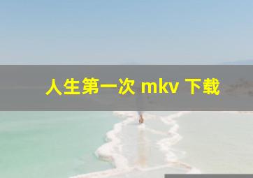 人生第一次 mkv 下载